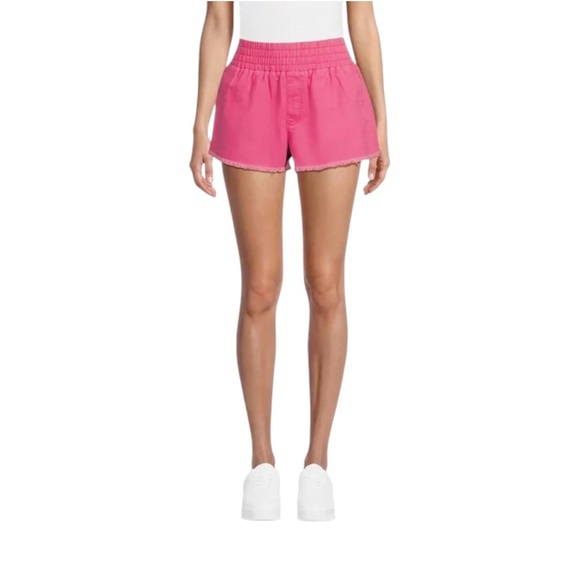No Boundaries Juniors Women’s High Waist Pink Shorts - Picture 2 of 8